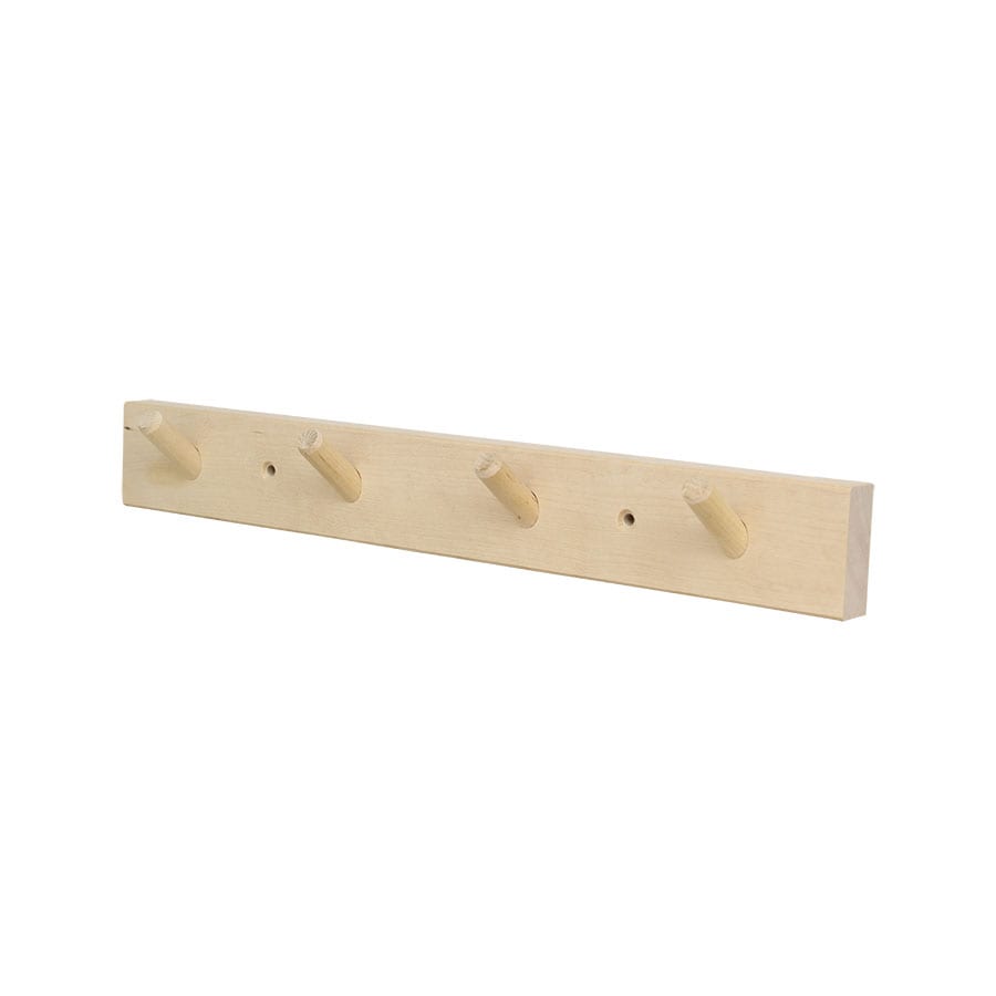 Hanger in Wood w. 4 round Knobs