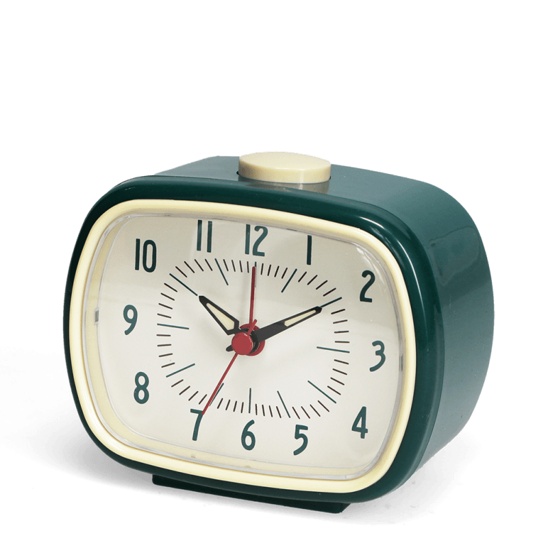 Petrol Blue Retro Alarm Clock