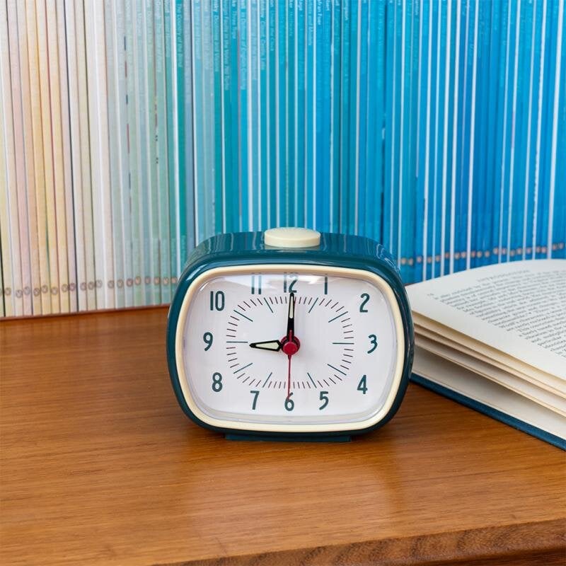 Petrol Blue Retro Alarm Clock