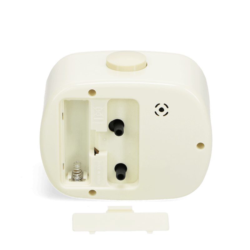 Ivory White Retro Alarm Clock