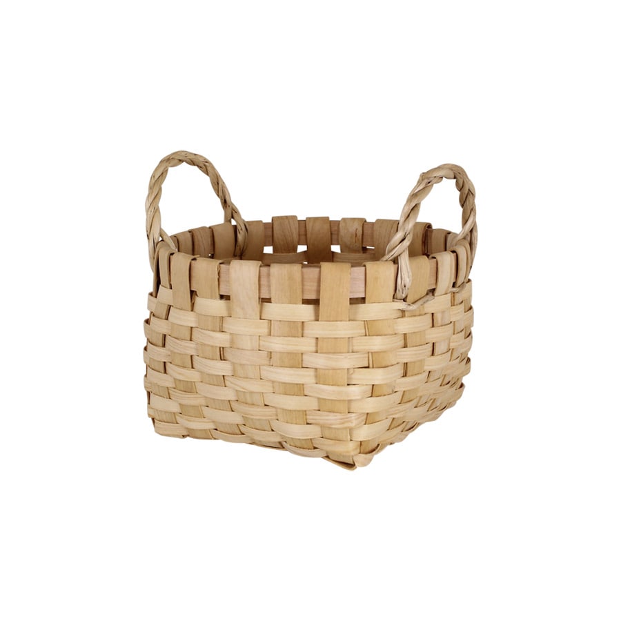 Wood Basket Kerstin Round Nature Small