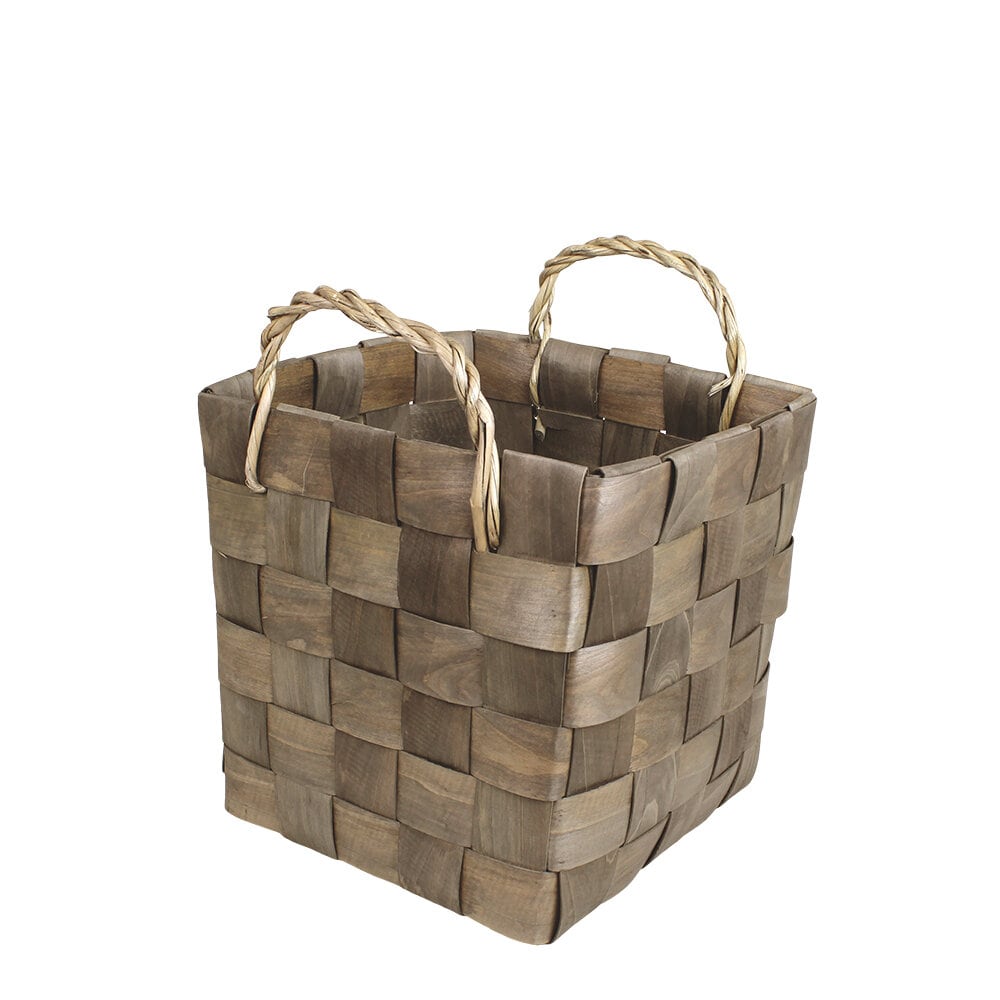 Wooden Basket Marita Grey Large