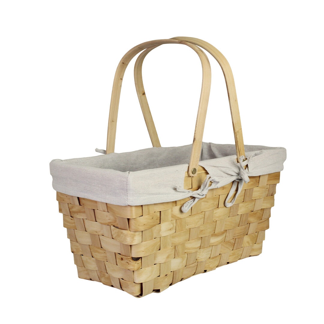 Wood Basket Olivia Natural