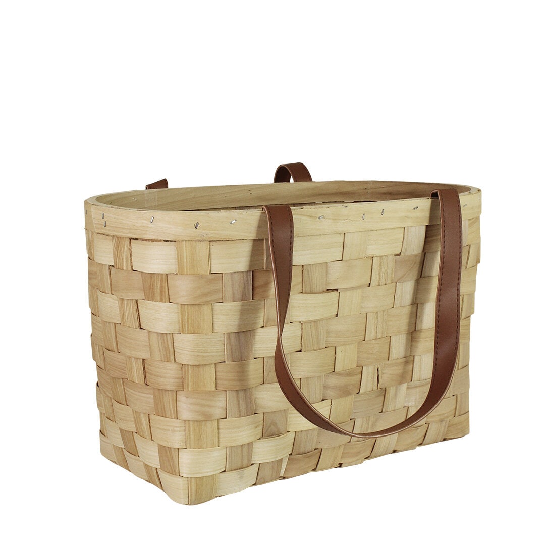 Wood Basket Lisen Natural