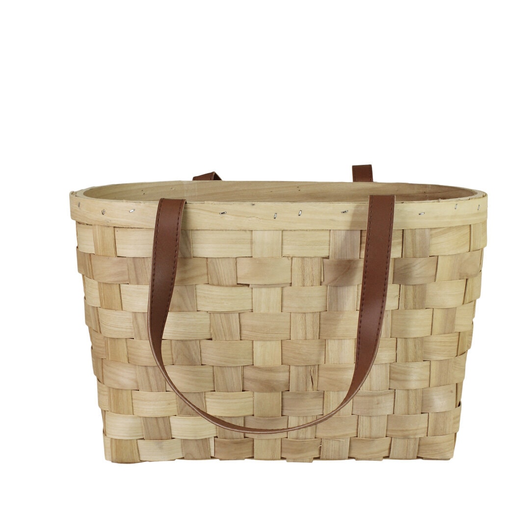 Wood Basket Lisen Natural