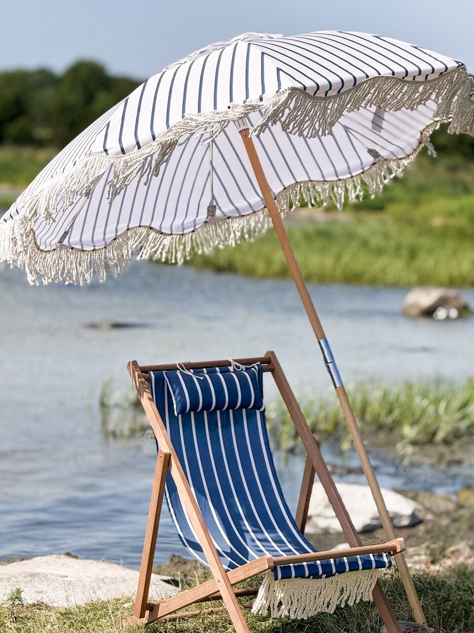 Parasol August Stripe Off White/Blue