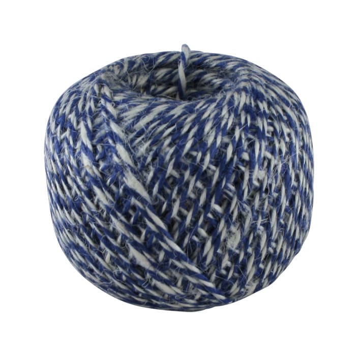 Twine of Jute Round Blue/White