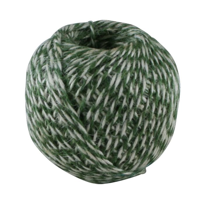 Twine of Jute Round Green/White