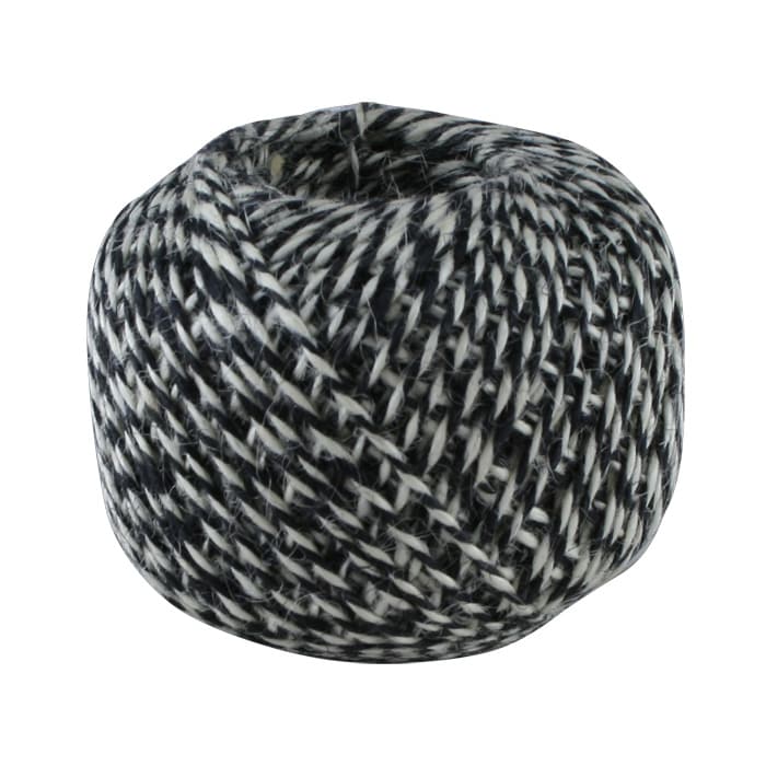 Twine of Jute Round Black/White