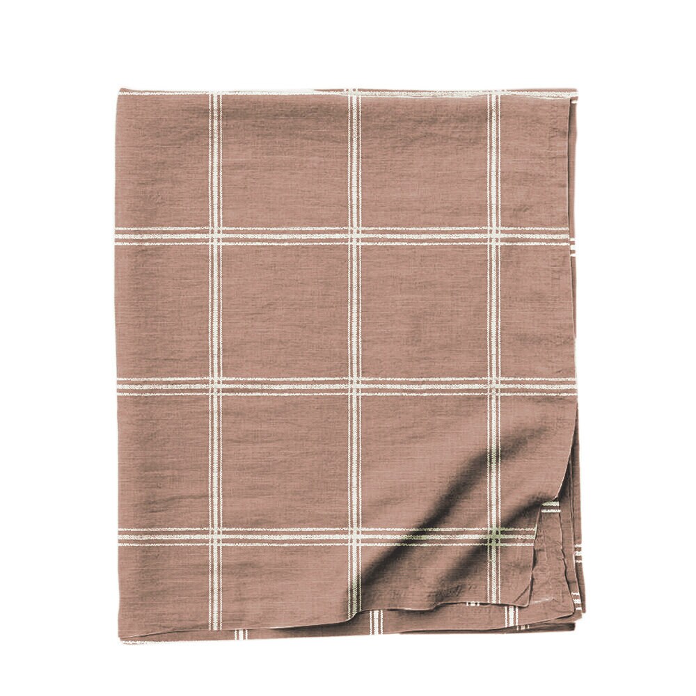 Table Cloth Alma Terracotta/White