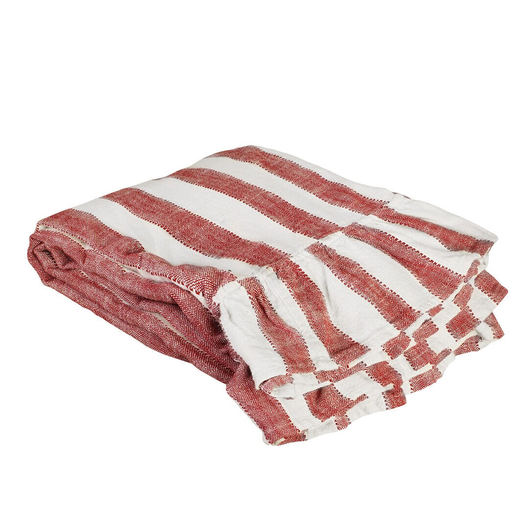 Table Cloth Ida Stripe Red/White