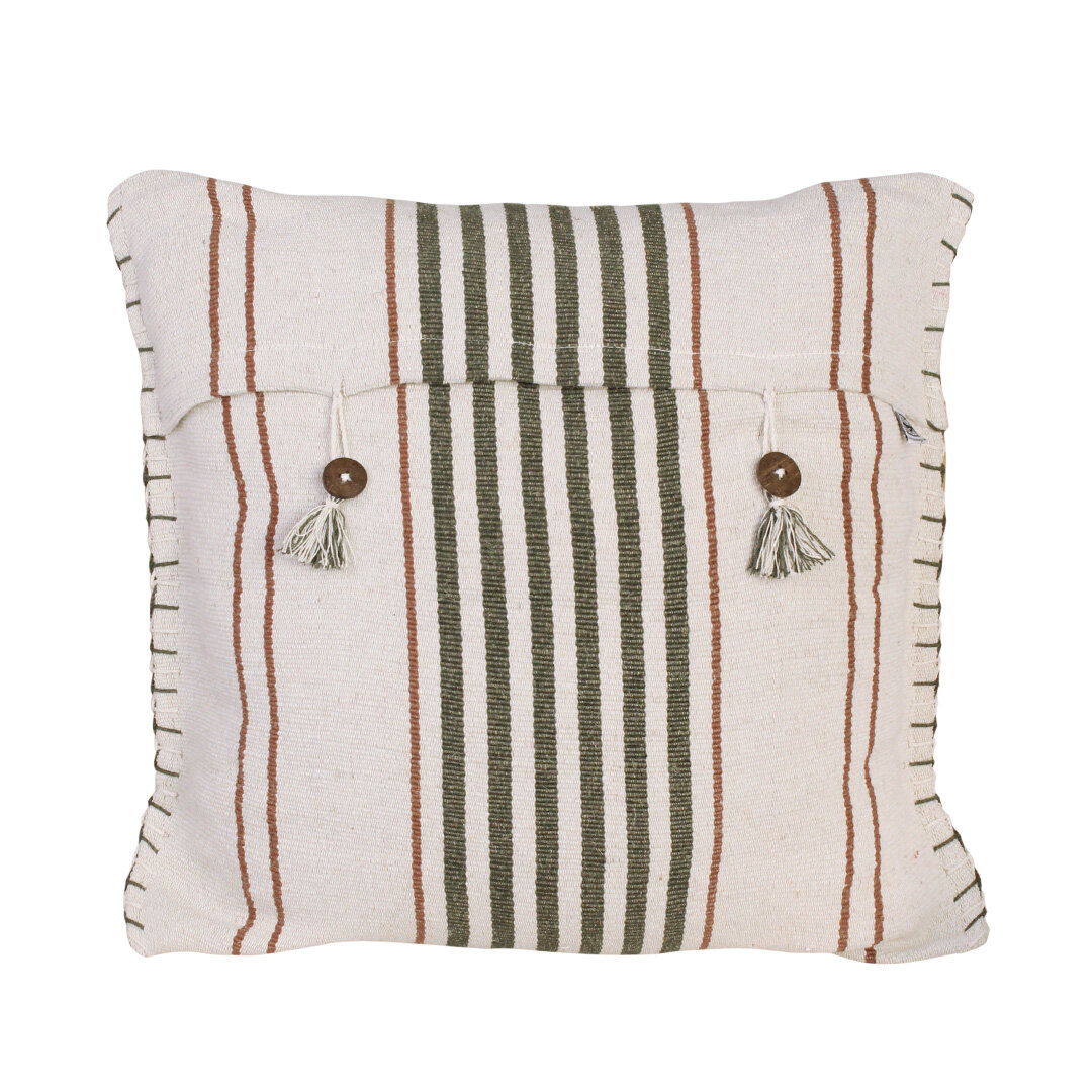 Cushion Cover Finnveden 50 x 50 Off White/Green
