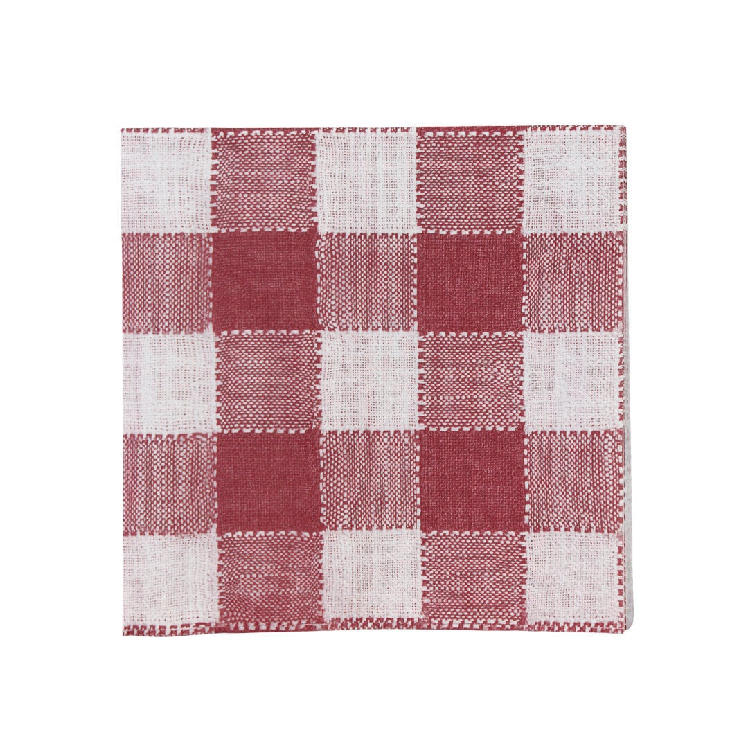 Paper Napkin Ida Square Red/White