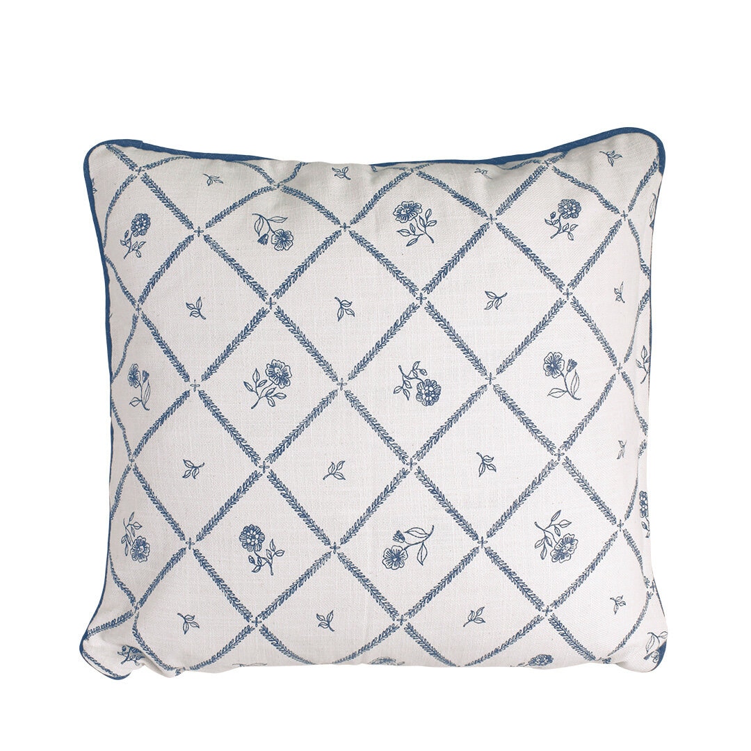 Cushion Cover Lovisa 45 x 45 Blue/White