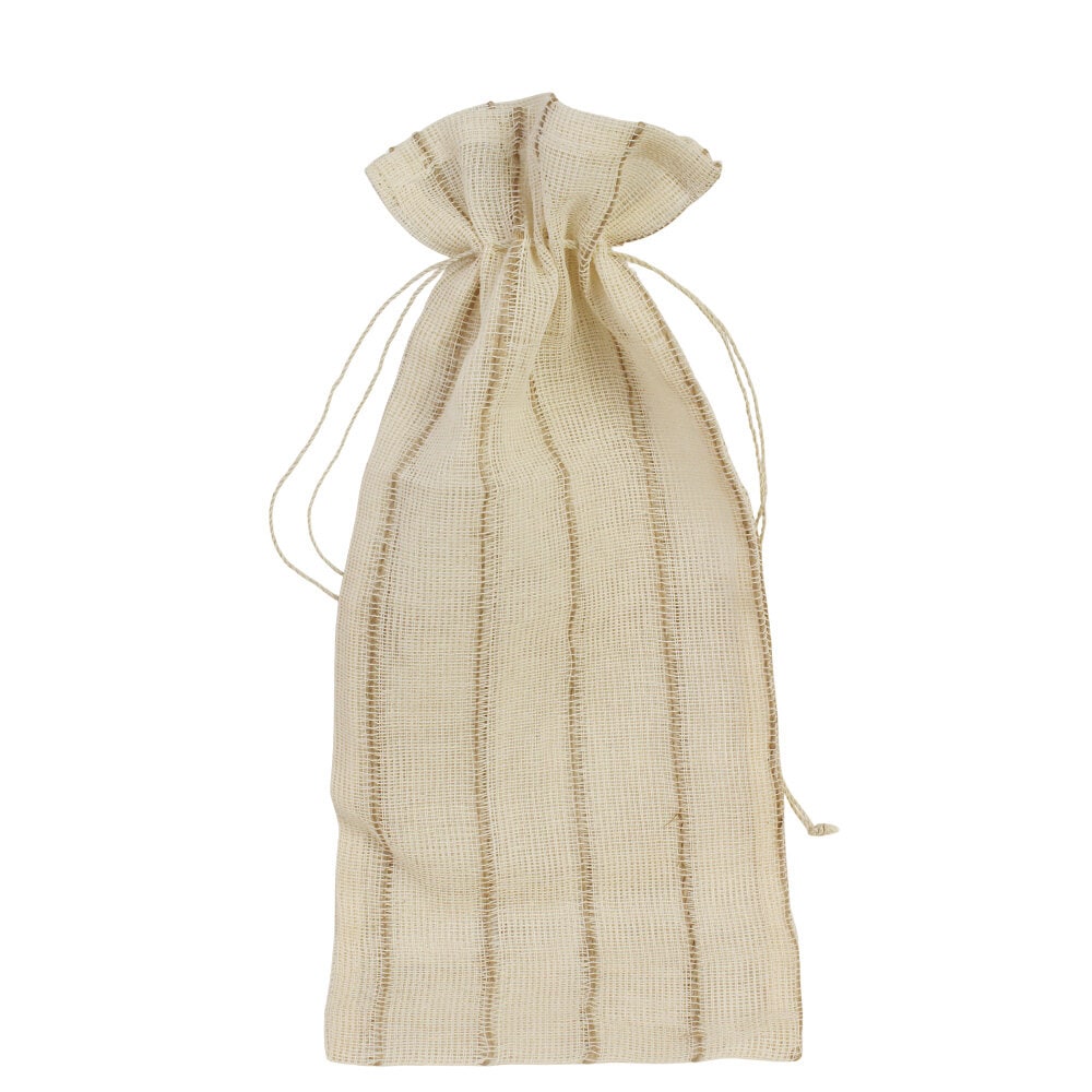 Wine bottle bag Knut - jute, off-white