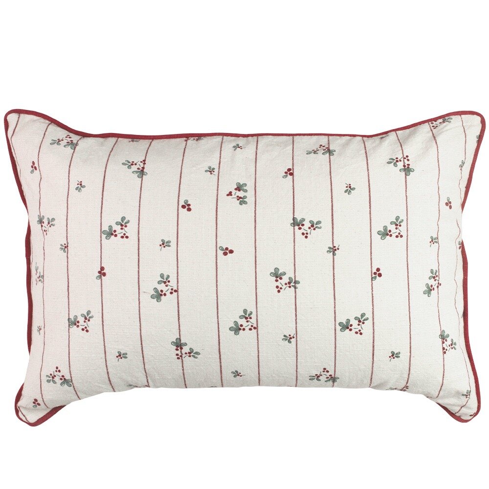 Cushion Cover Gerd - 40 x 60, White/Red
