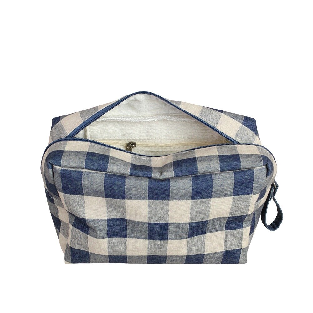 Wash Bag Simona Check - Blue M