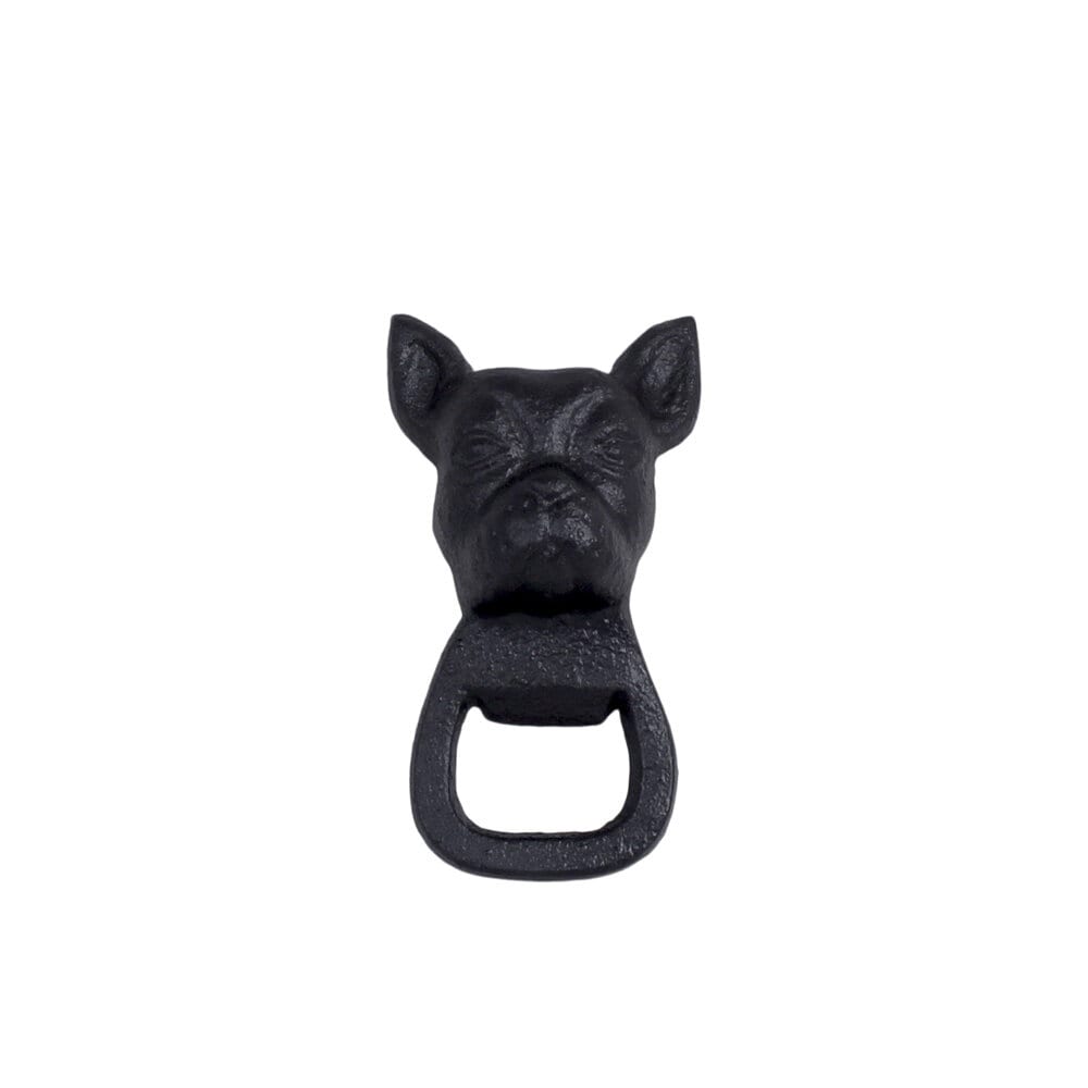 Bottle Opener Dog Cast Iron Black