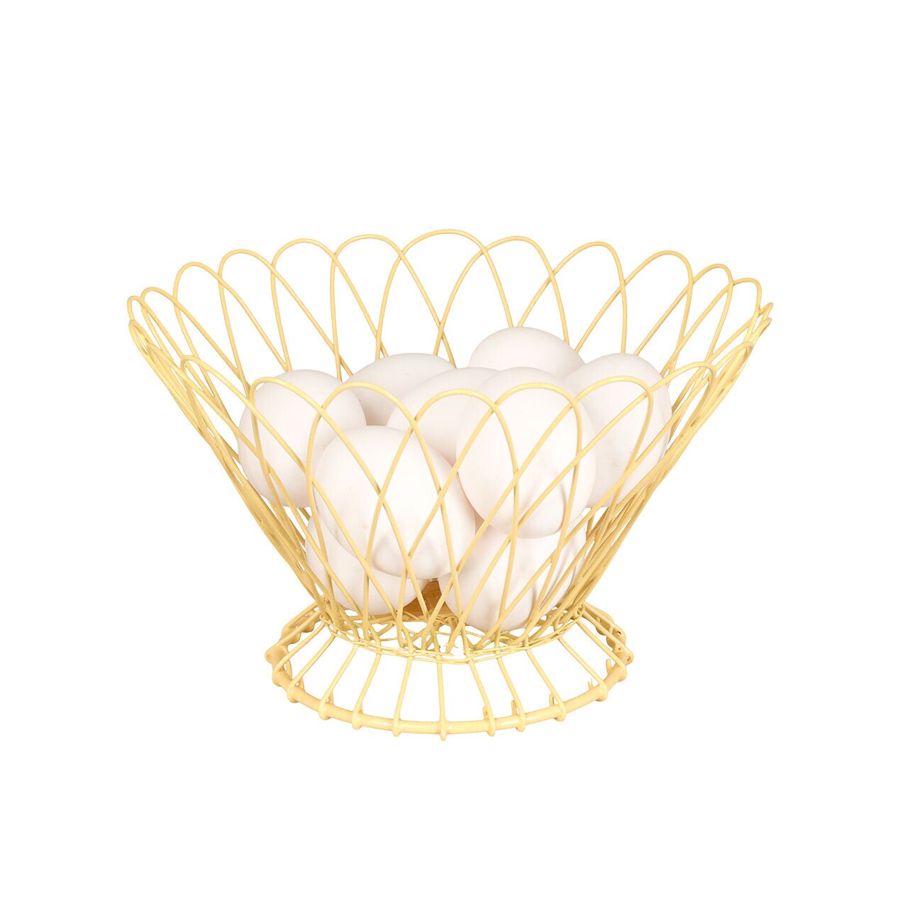 Wire Basket Bowl Yellow