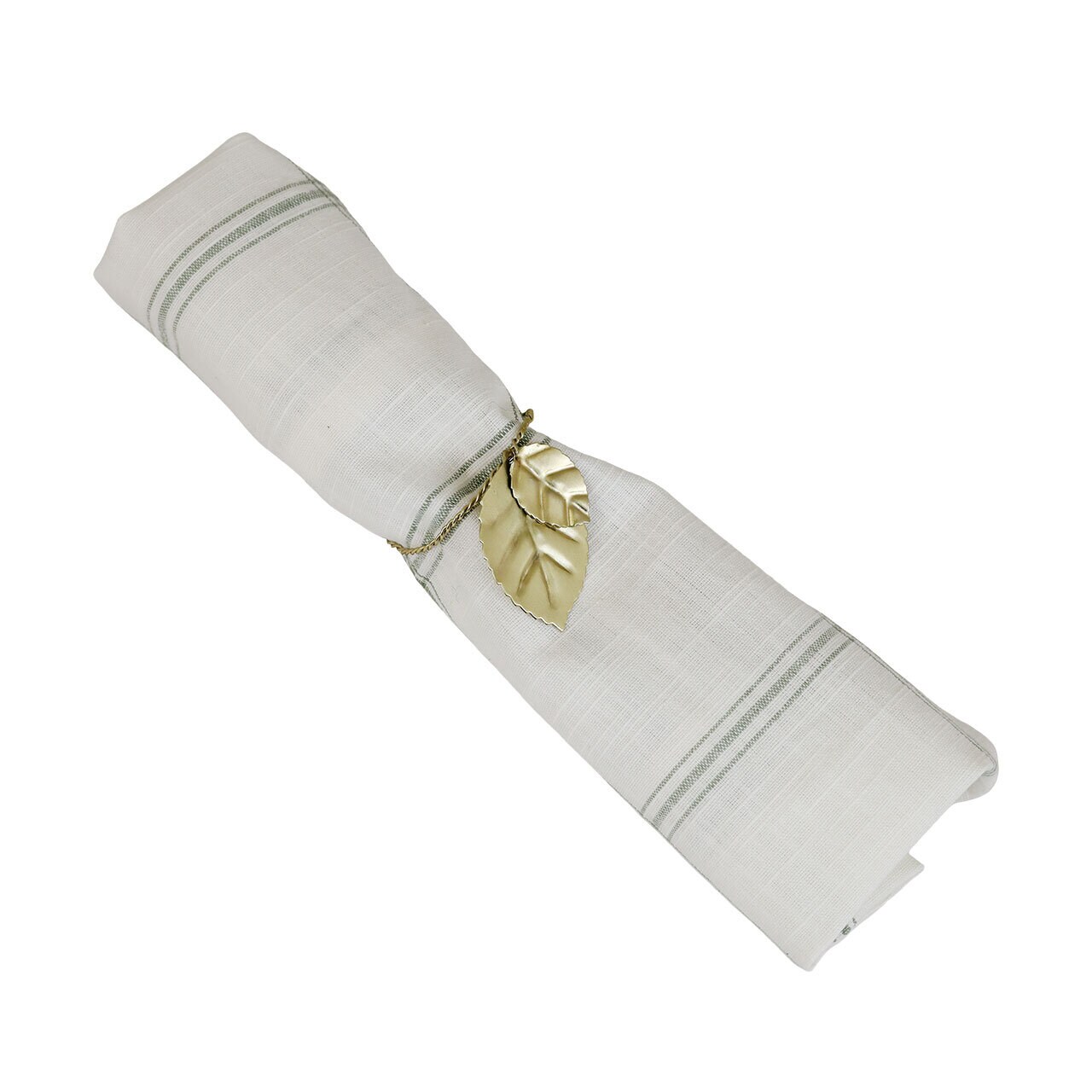 Napkin Ring Leaf Antique Brass