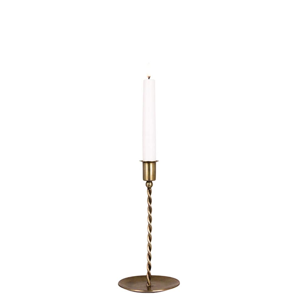 Candle Holder Estelle Antique Brass Low