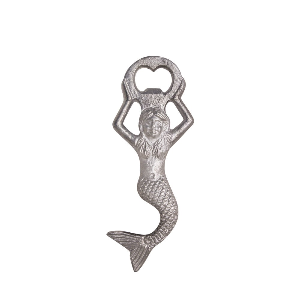 Bottle Opener Mermaid Antique Silver