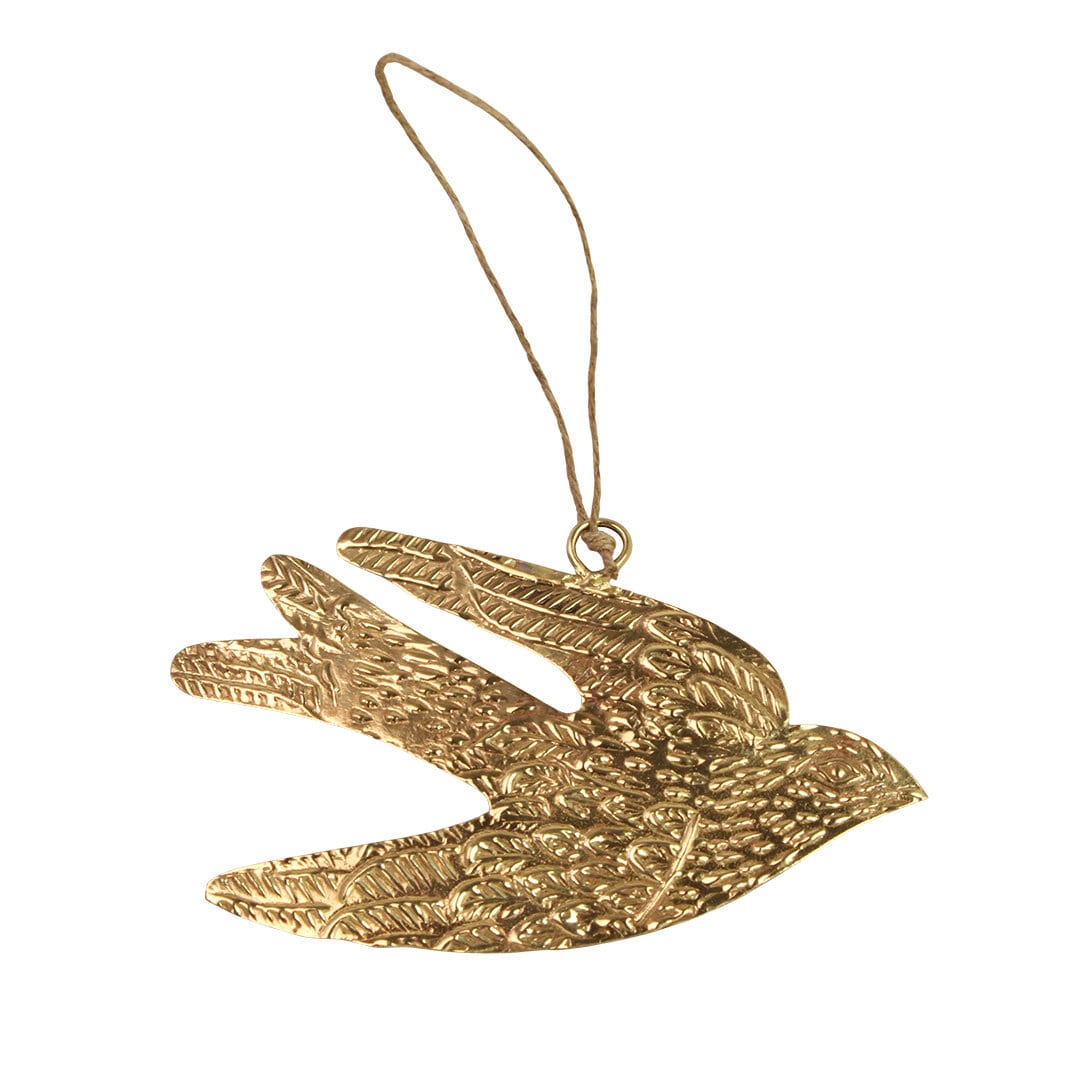 Hanging Ornament Swallow Brass