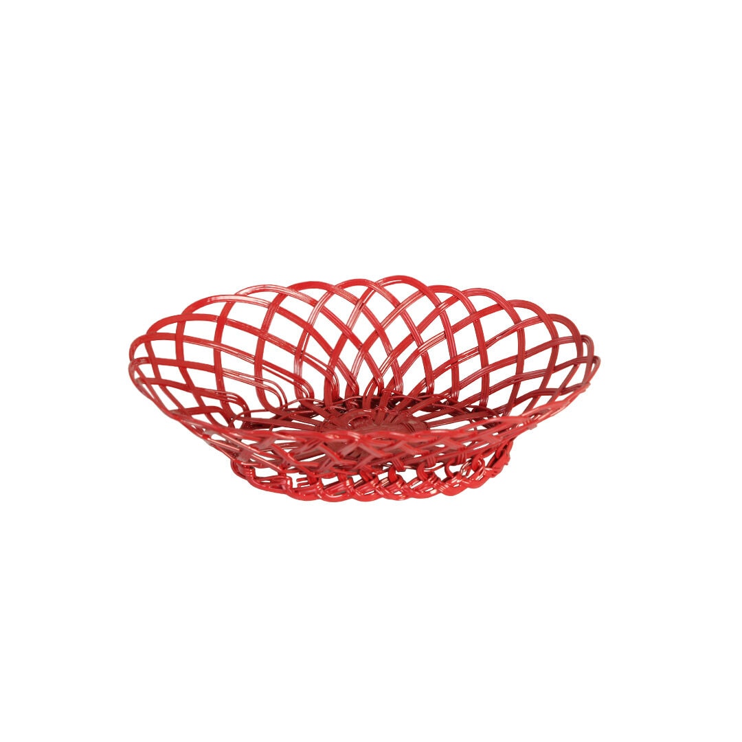 Wire Basket Hildur Oval Red Small