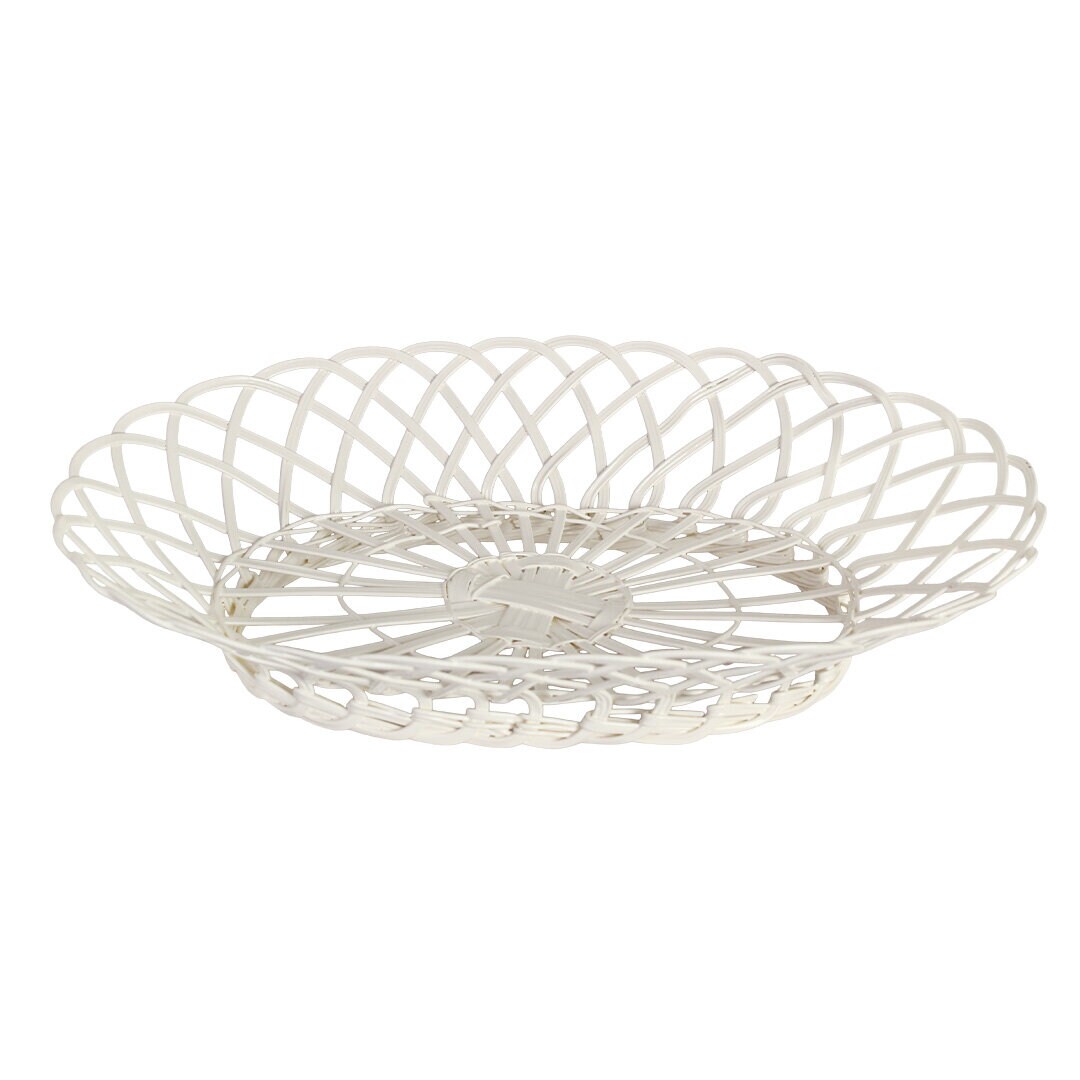 Wire Basket Hildur Oval White Large