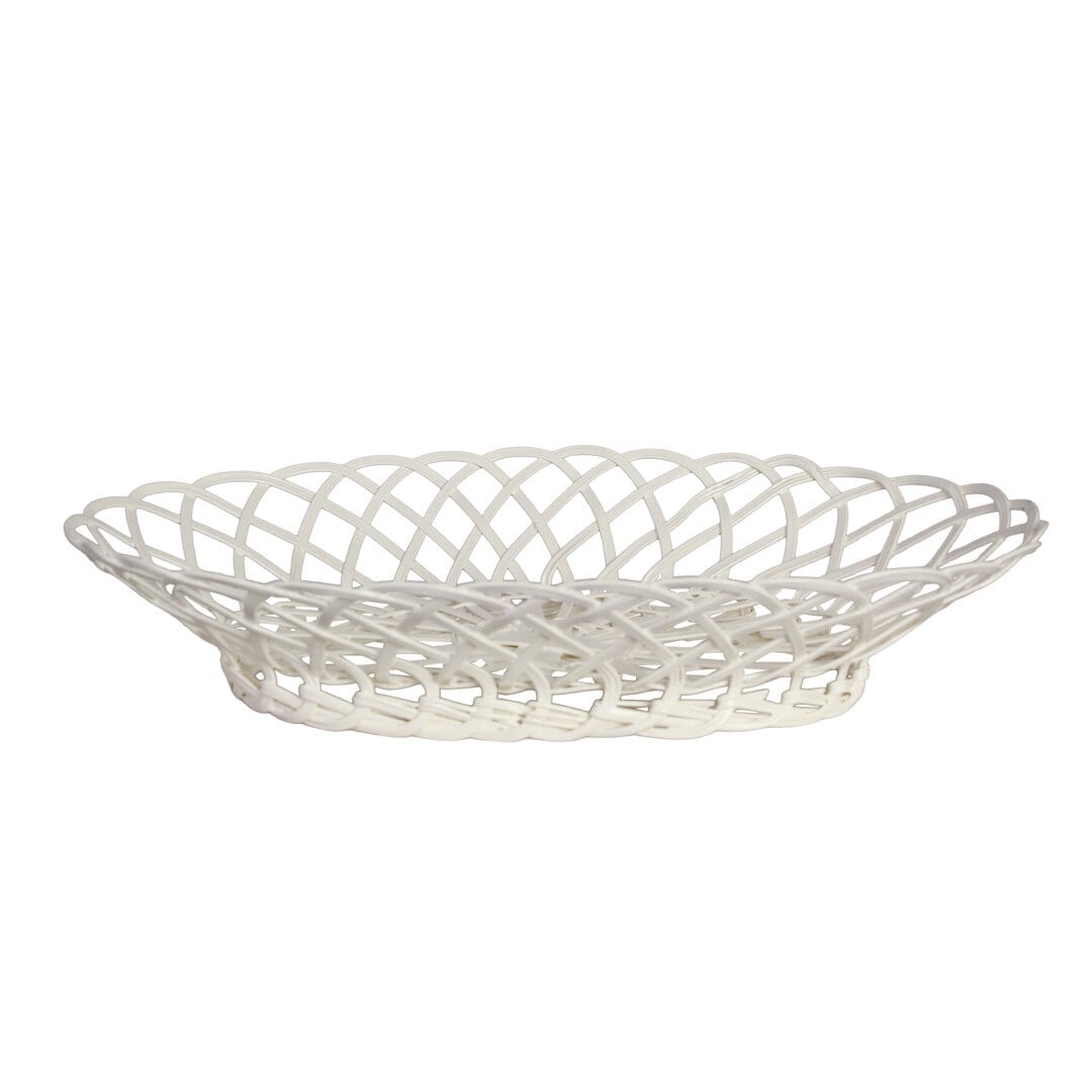 Wire Basket Hildur Oval White Large