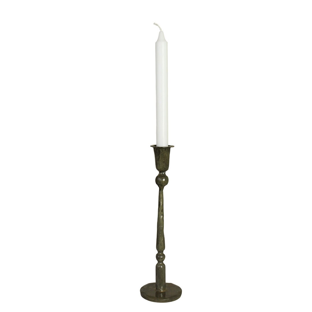 Candle Holder Meja Olive Green 28 cm