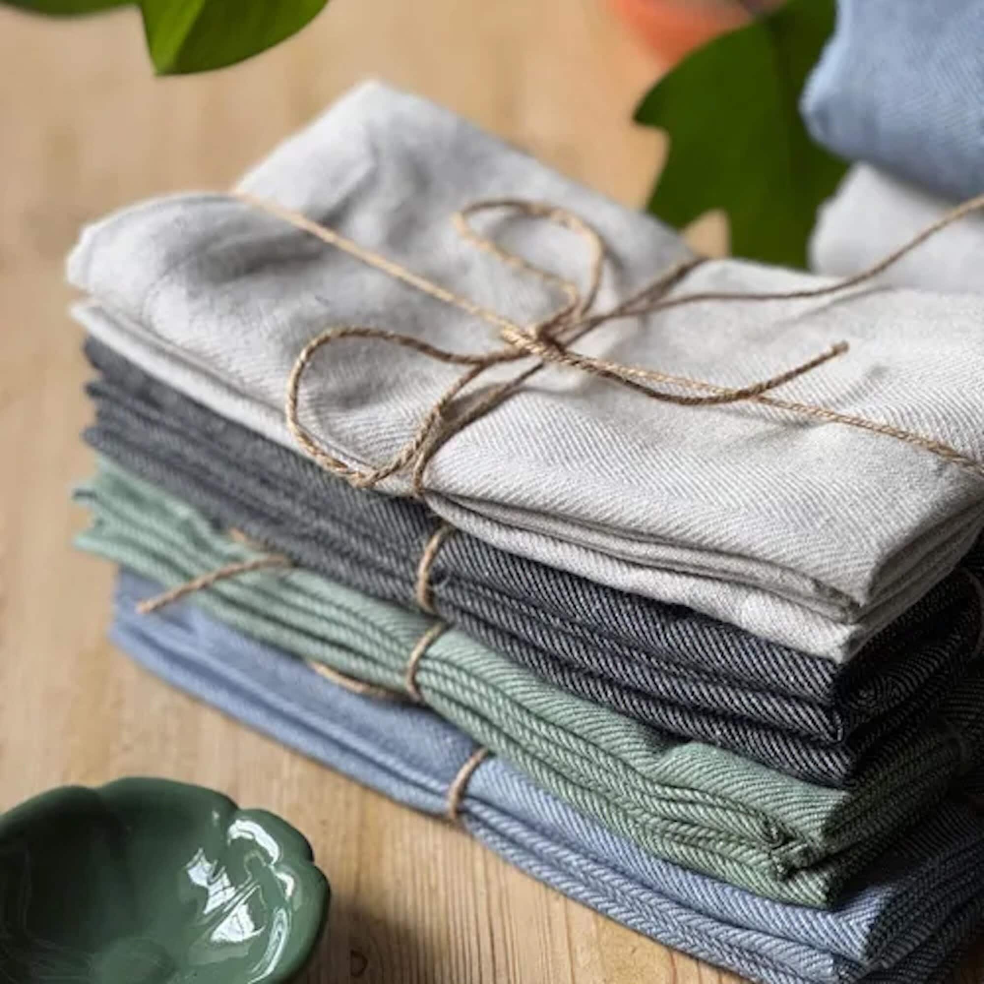 Napkin Emil Checked Grey/Blue