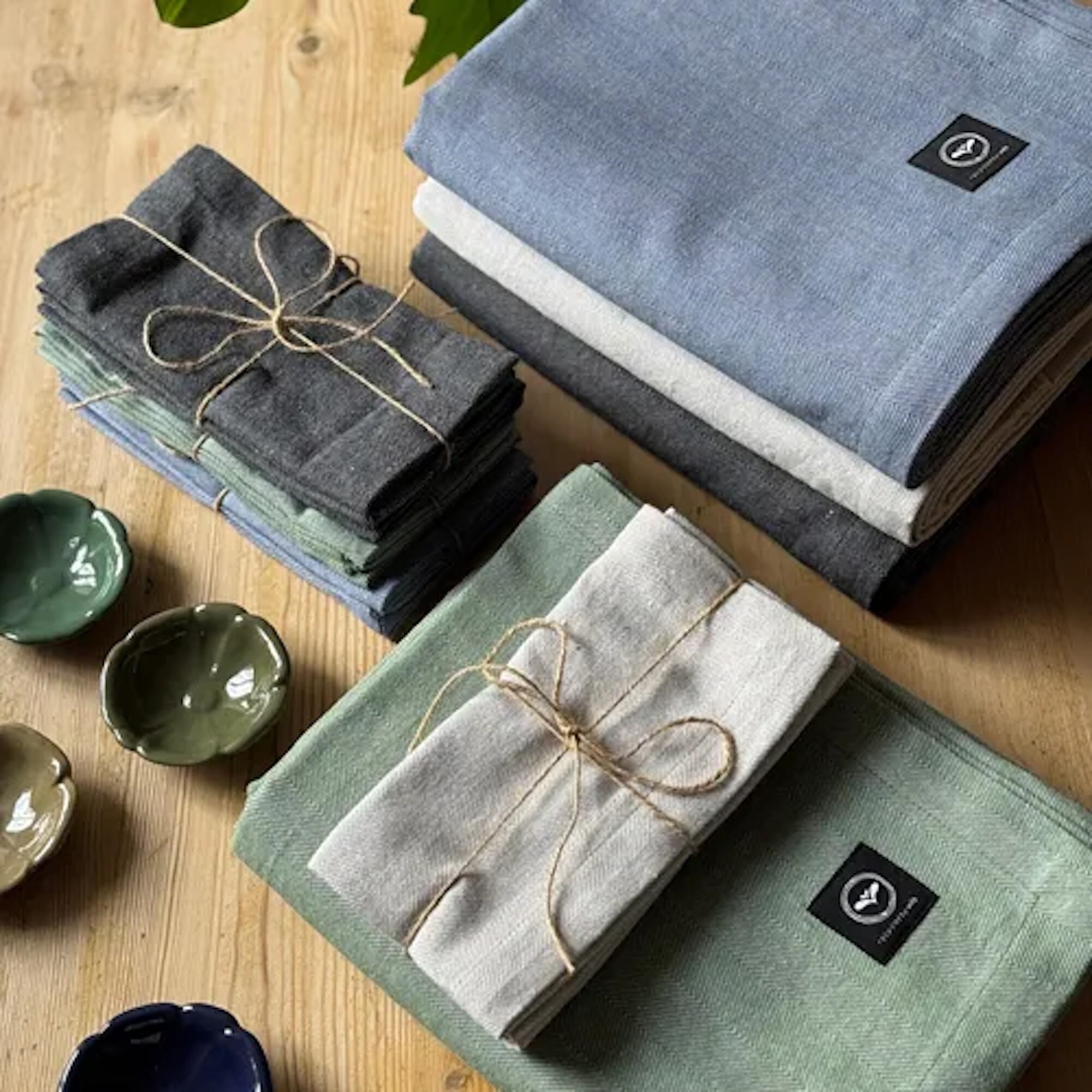 Napkin Emil Checked Grey/Blue