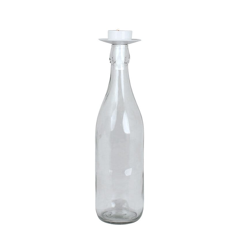 Tea Light Holder for Bottle White