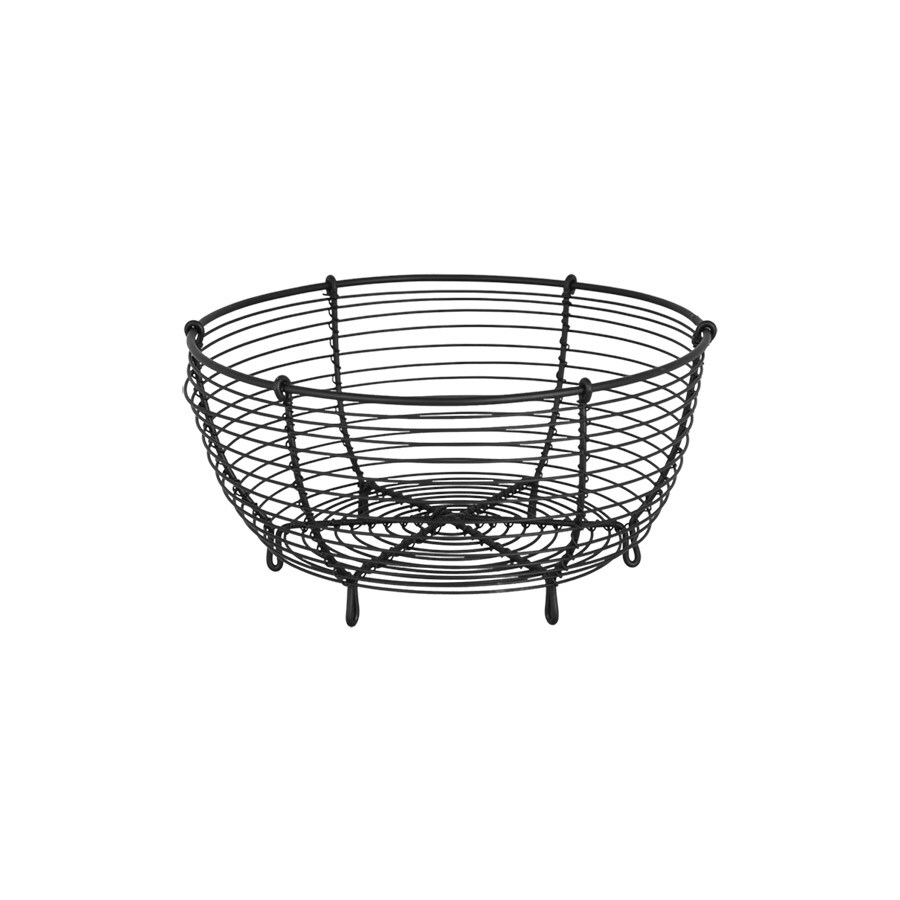 Wire Basket Round Black Small