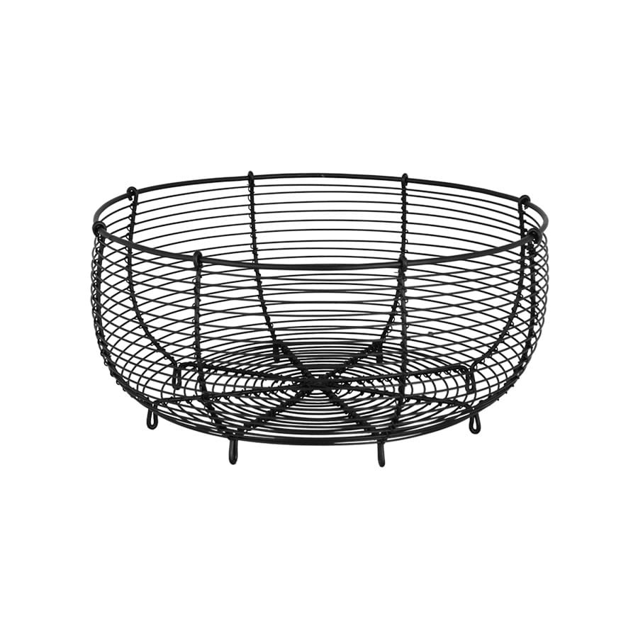 Wire Basket Round Black Large