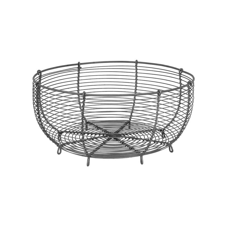 Wire Basket Round Zink Large