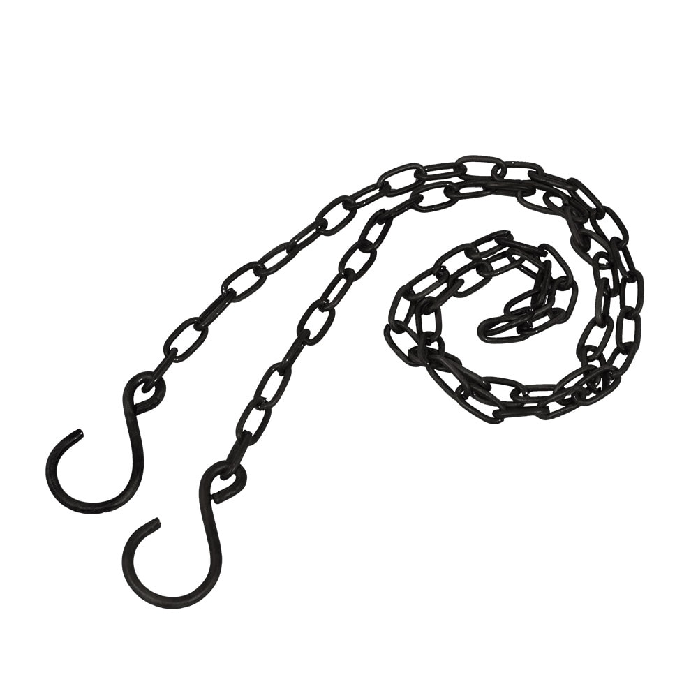 Chain 1m Thin Black w. Hooks