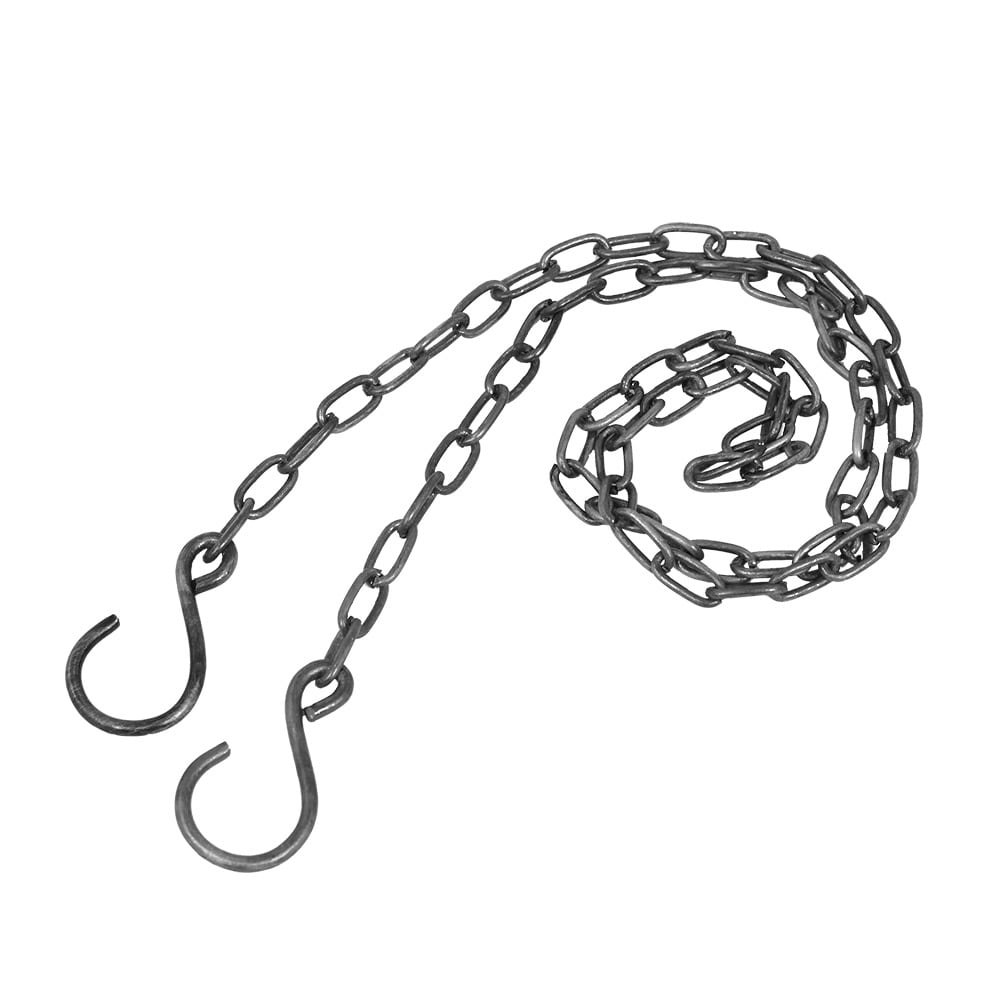 Chain 1m Thin Antique Zinc w. Hooks
