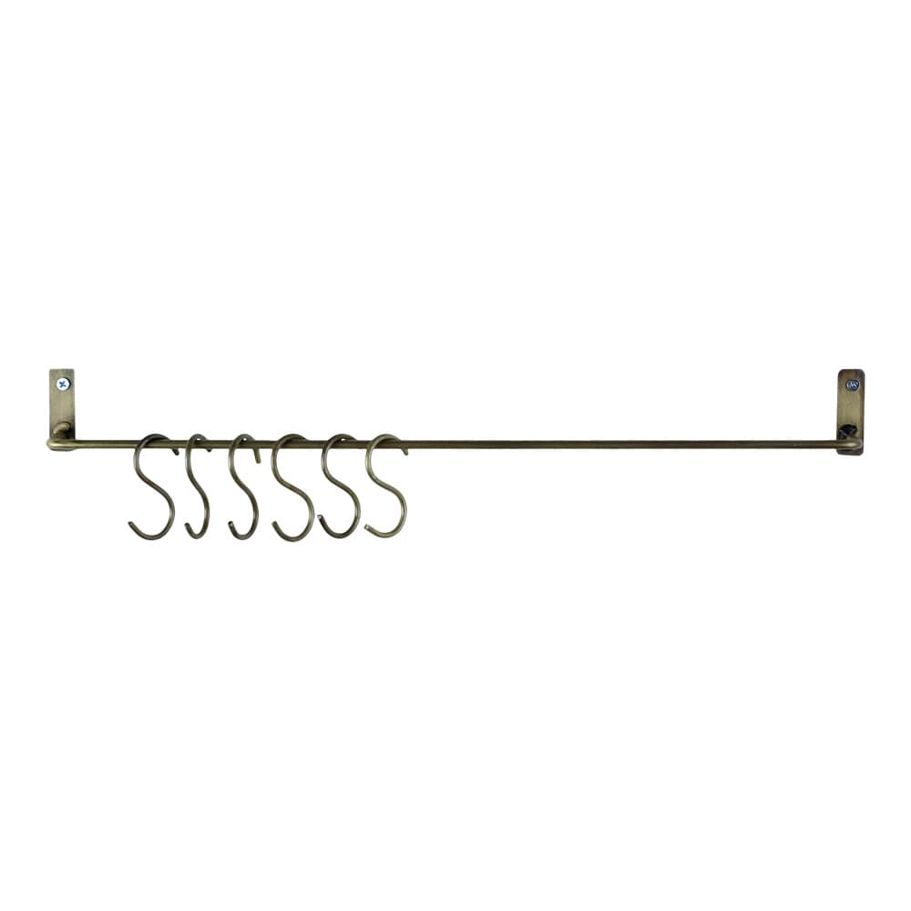 Wall Hanger w. S-hooks Antique Brass