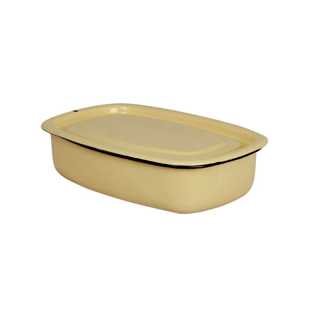 Oven Dish w. Lid Emil´s Enamel 1L Yellow