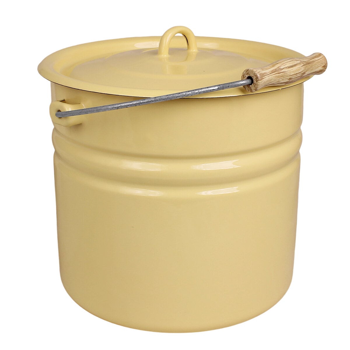 Bucket w. Lid Emil´s Enamel 12L Yellow