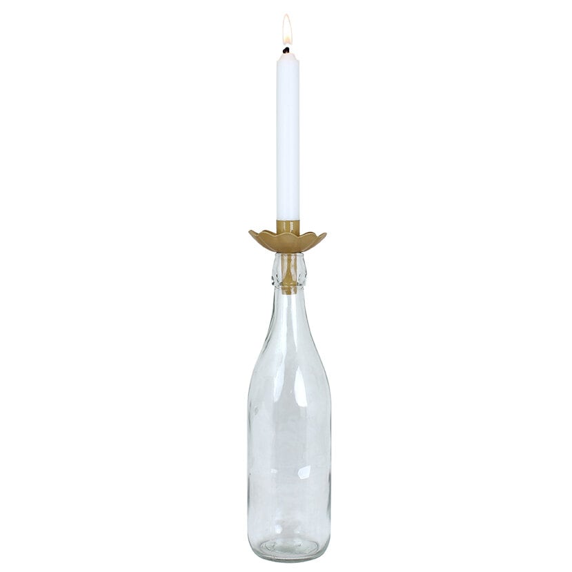 Candle Holder for Bottle Ingrid Yellow