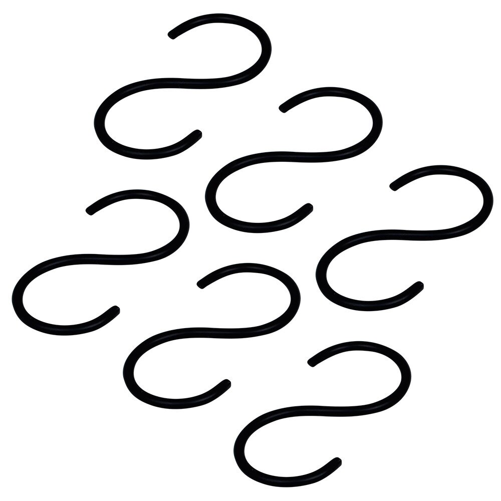 S-Hooks Black 6 pack Large