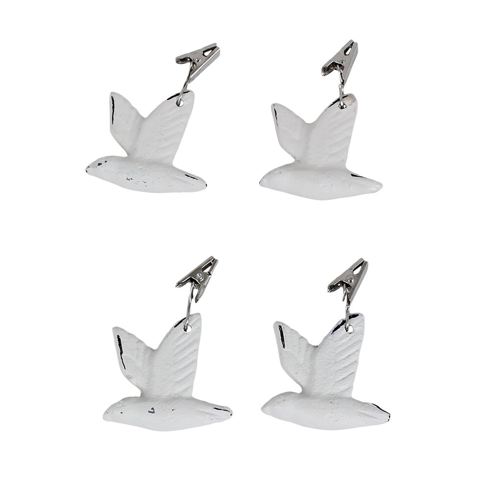 Table Cloth Weight Bird White S/4