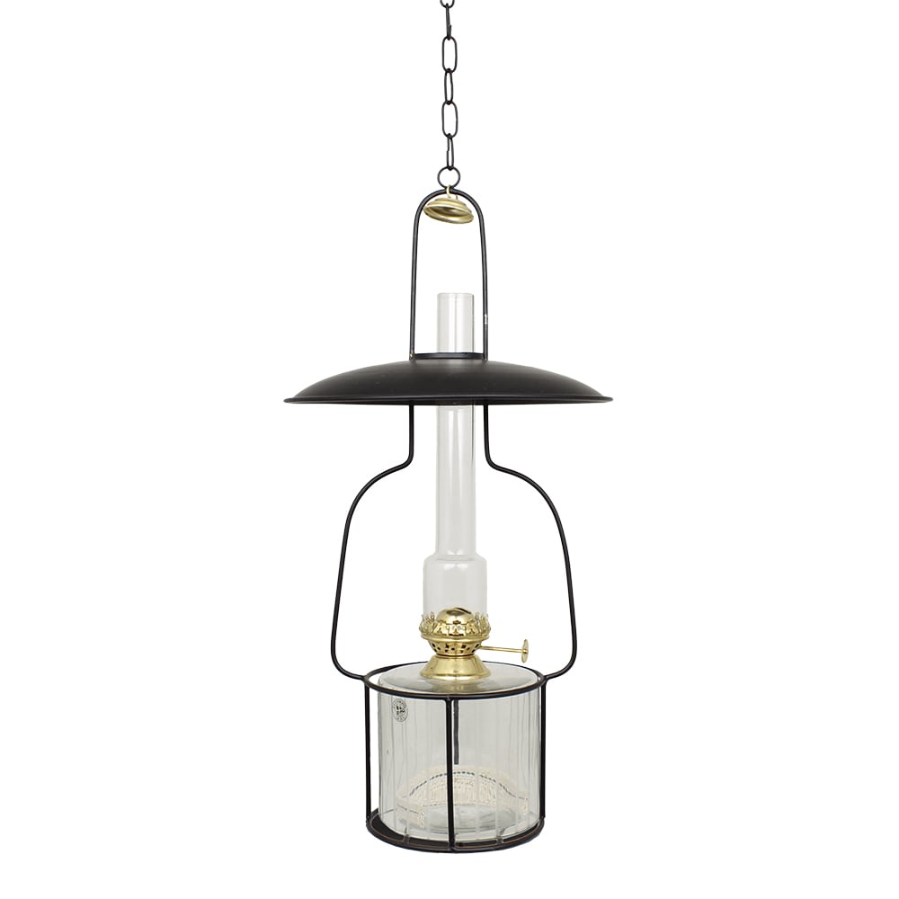 Hanging Kerosene Lamp Black/Brass