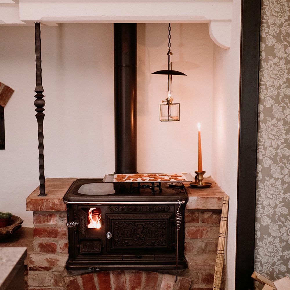 Hanging Kerosene Lamp Black/Brass