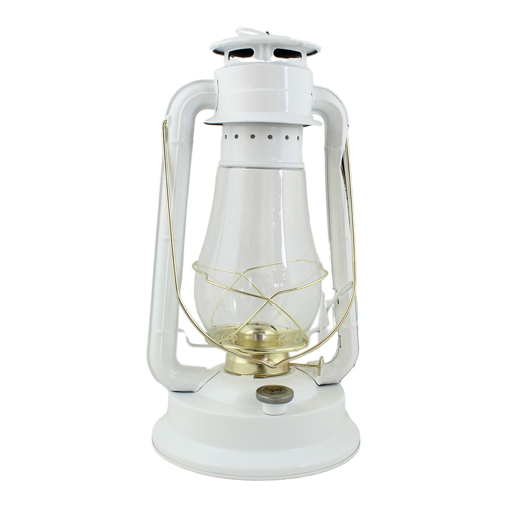 Hurricane Lantern White/Brass Large