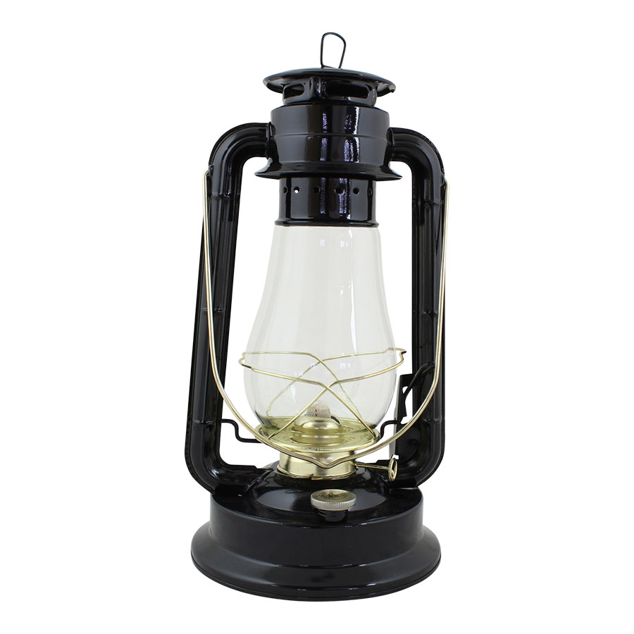 Hurricane Lantern Black/Brass Large