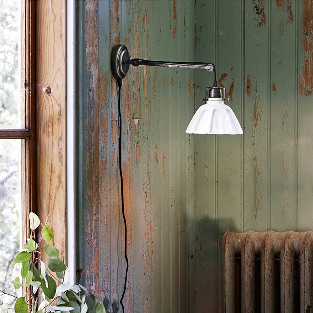 Wall Lamp Margareta Antique White/Graphite